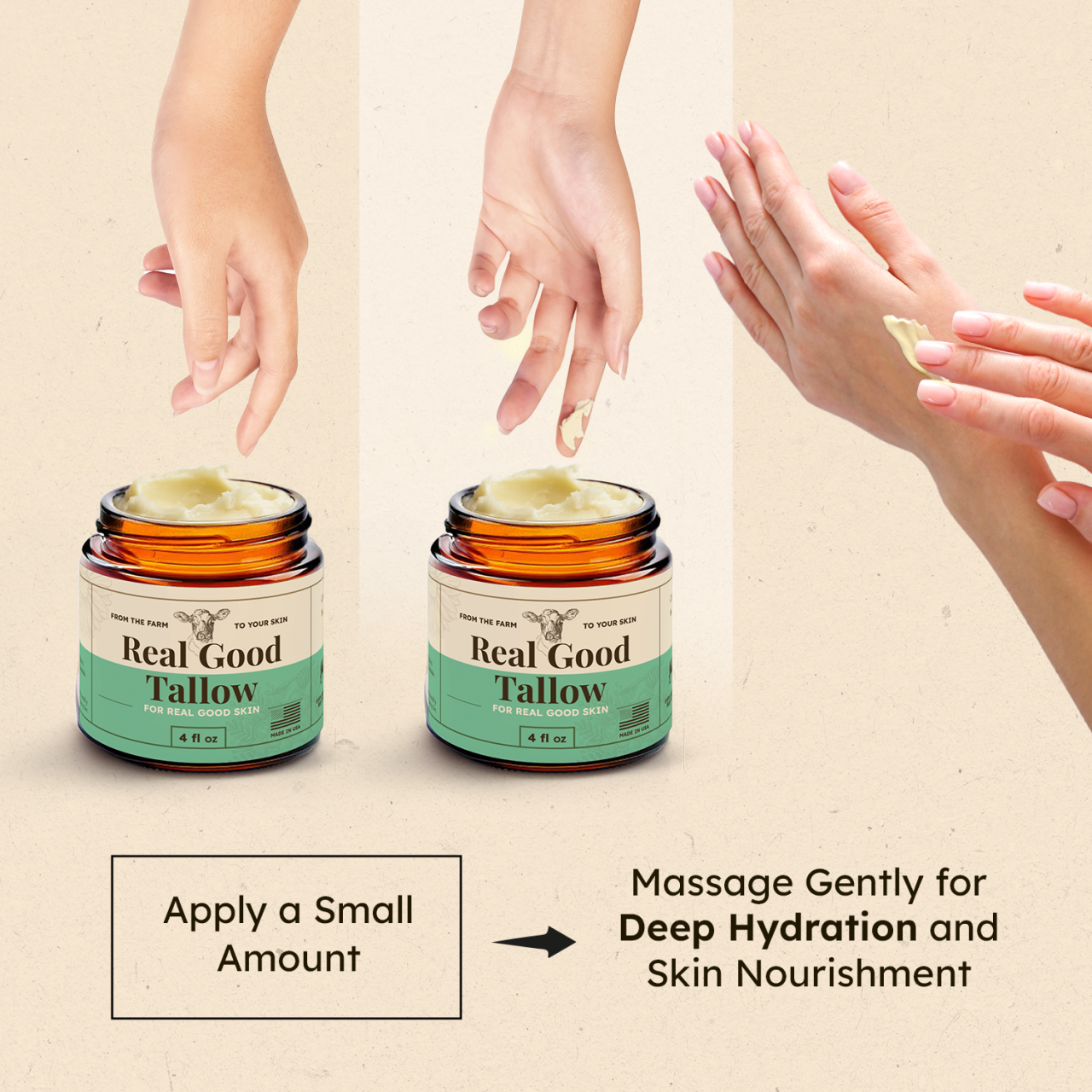 Whipped Beef Tallow Face Cream, Moisturizer