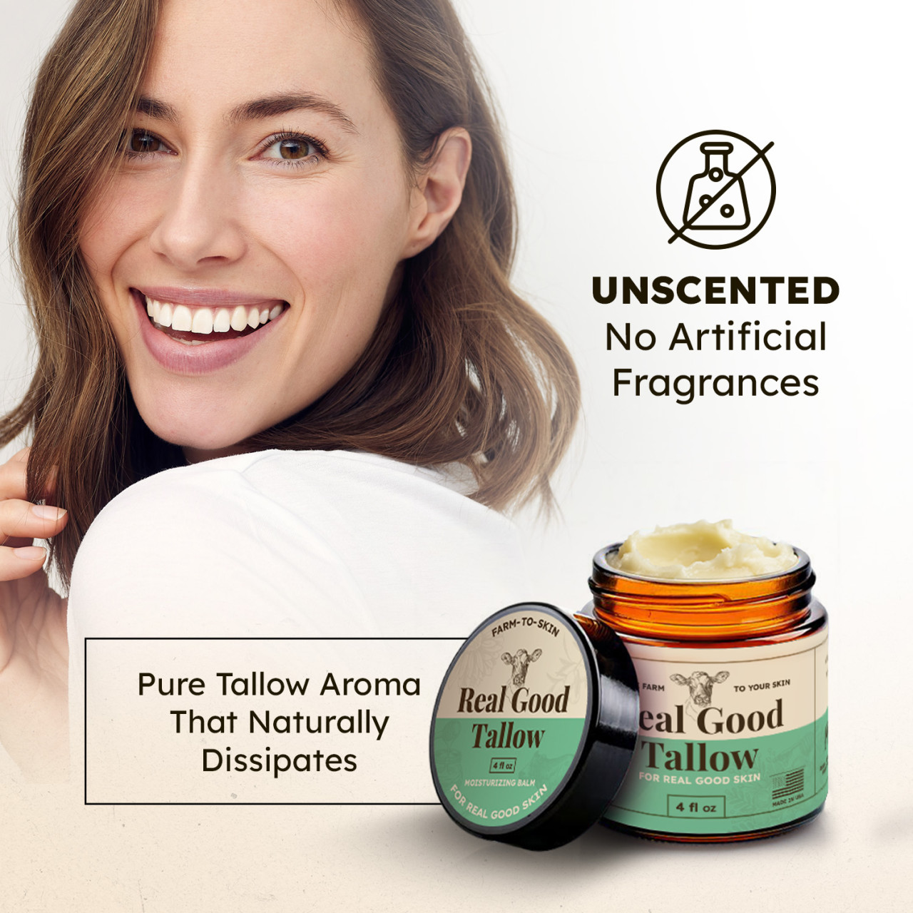 Whipped Beef Tallow Face Cream, Moisturizer